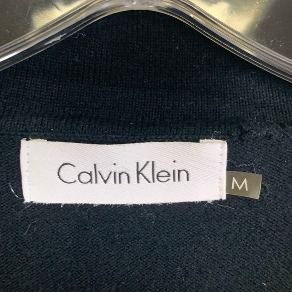 Sold Calvin Klein Womens Cropped Cardigan Sweater Open Front Lace Size Medium - Picture 5 of 6